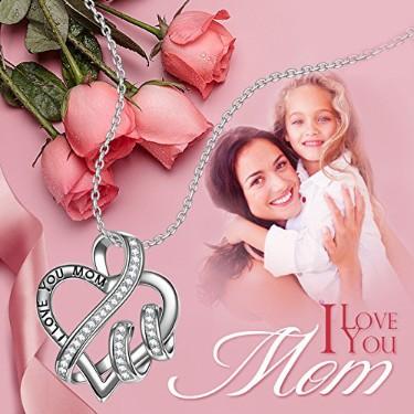 White Elements Pav'e Intertwined Heart Shaped Necklace