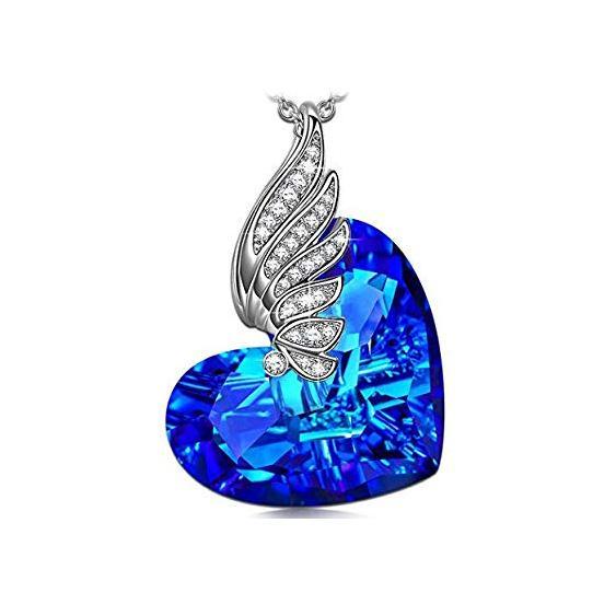 Blue Topaz Wings of my Angel Necklace - ALILY
