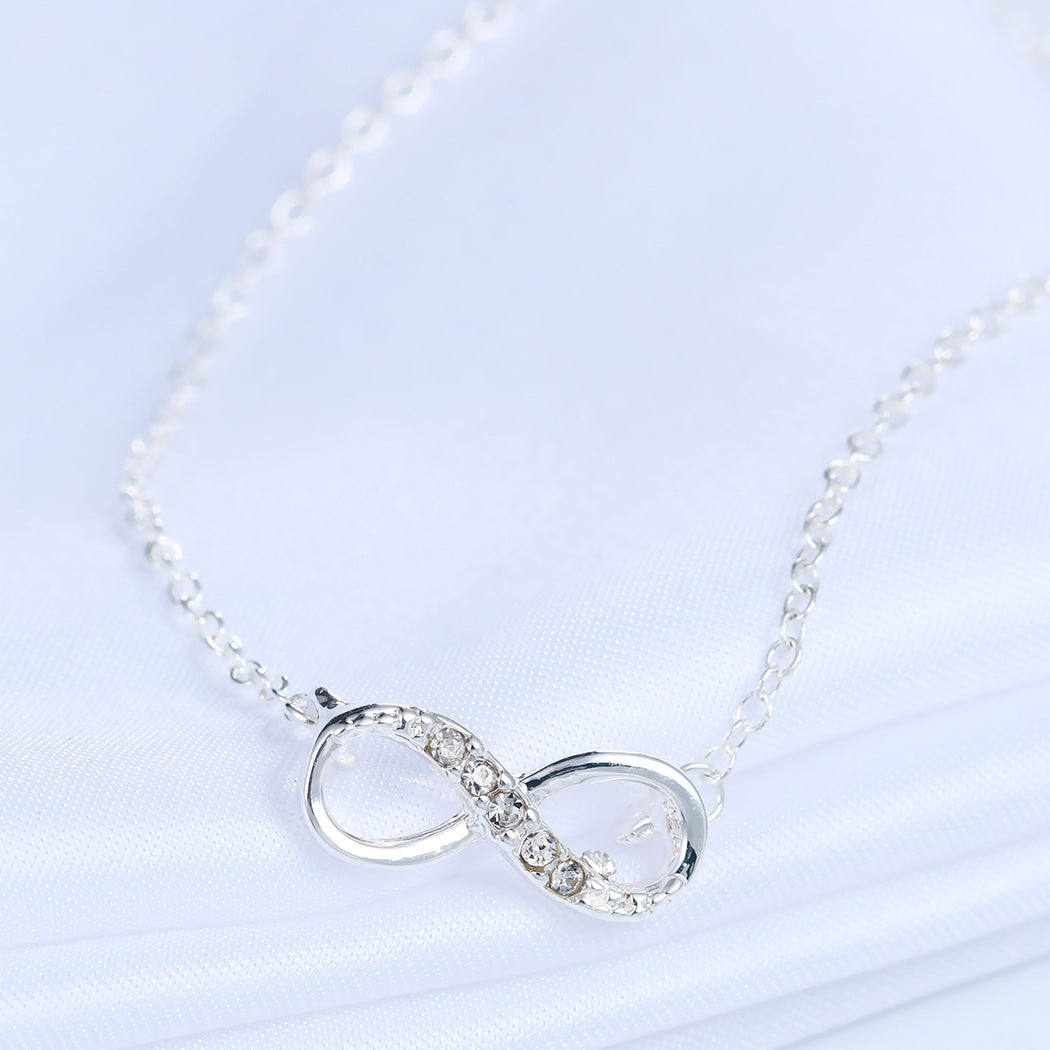 Italian Pav’e Infinity Necklace in 14K Gold Plating