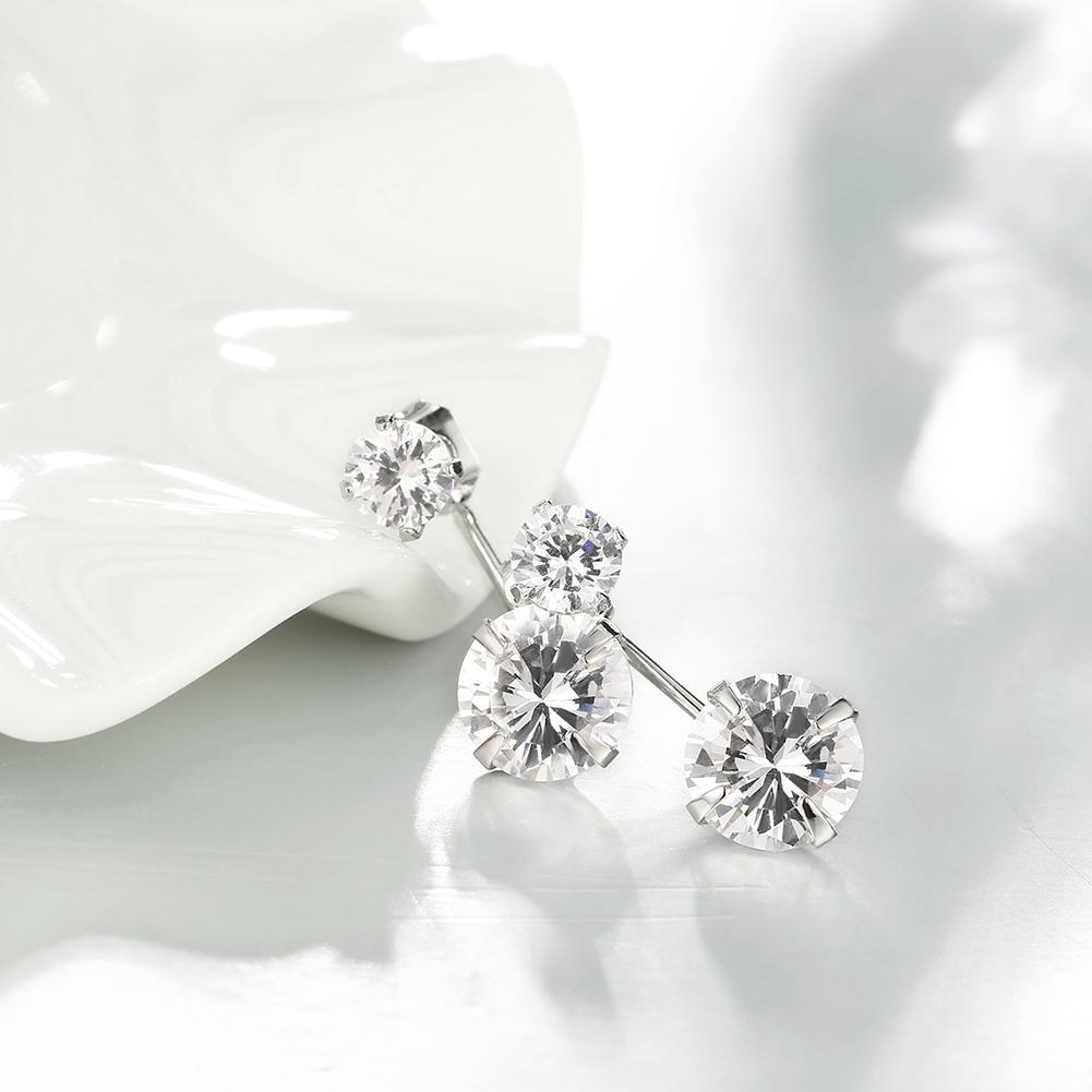 Duo Swarovski Elements Drop Earrings in 18K White Gold, Earring, ALILY , ALILY jewelryjewelry deals, swarovski crystal jewelry, groupon jewelry,, jewelry for mom,