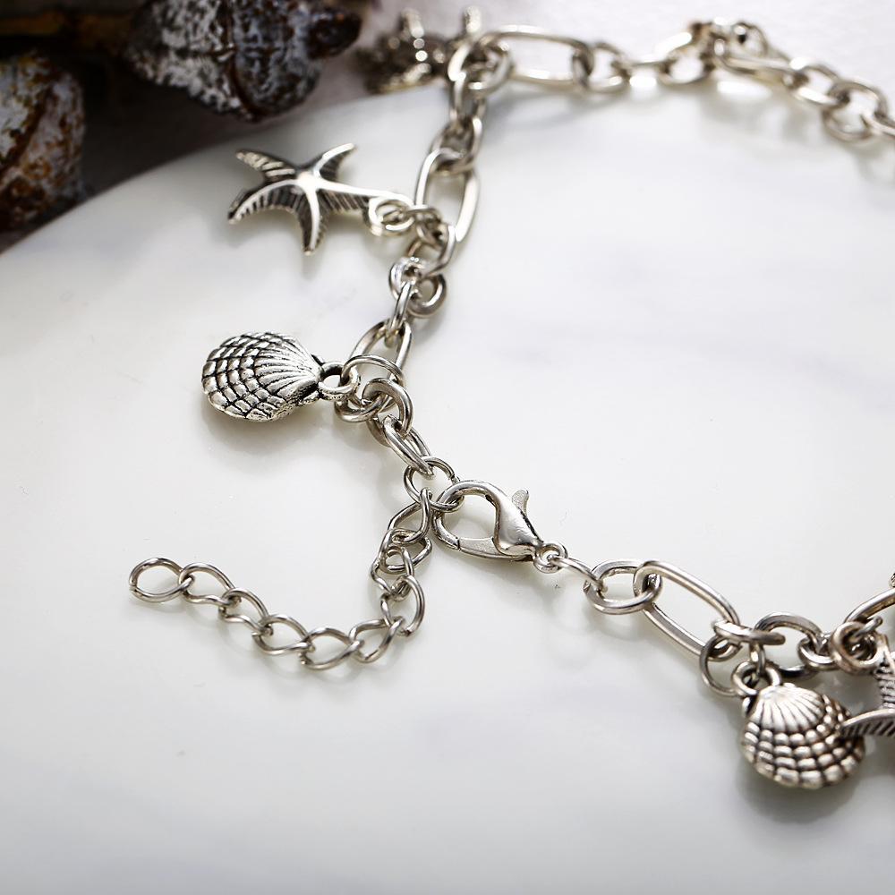 Charm Bracelet of the Sea 18K White Gold Plated Bracelet