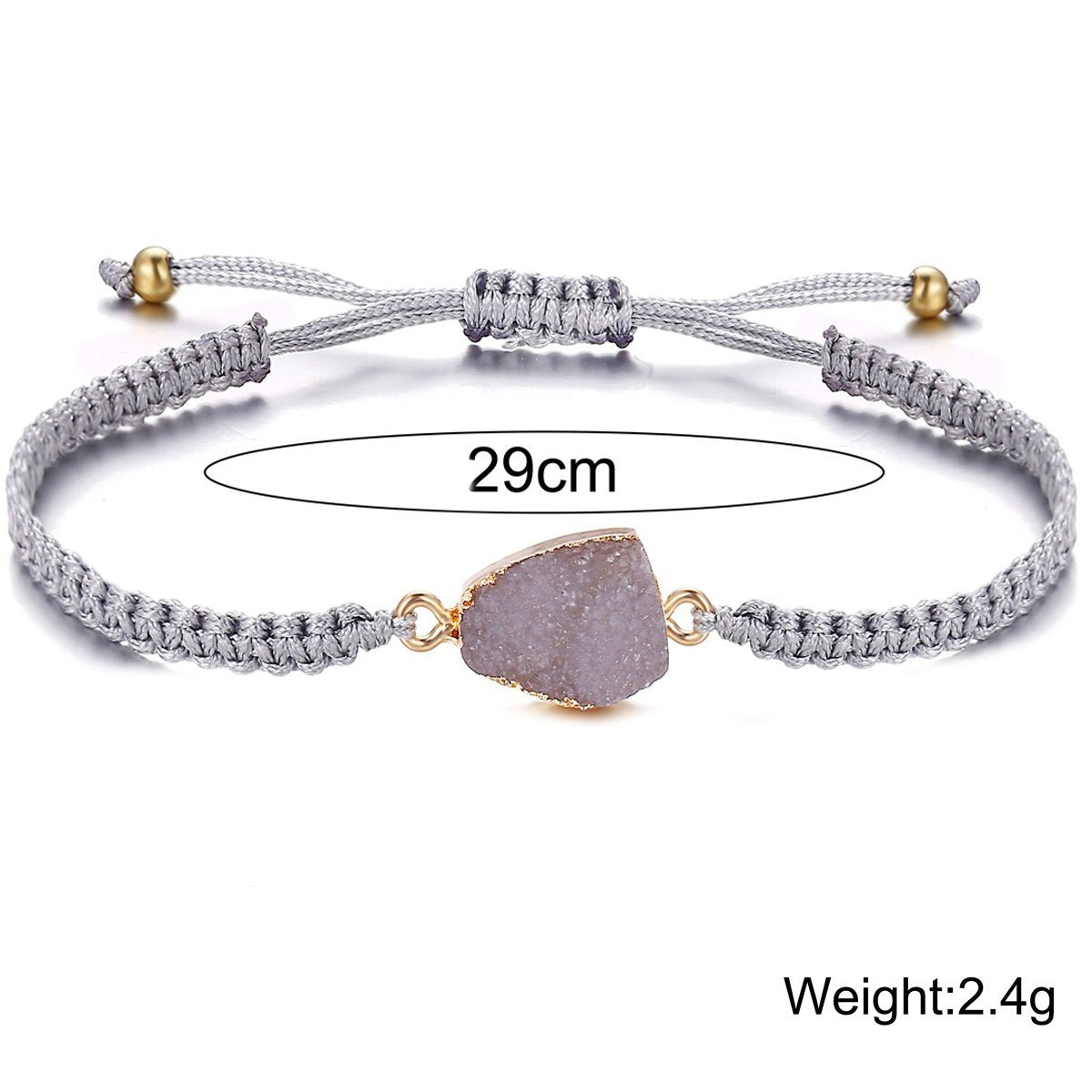 Natural Stone 18K Gold Plated Bracelet