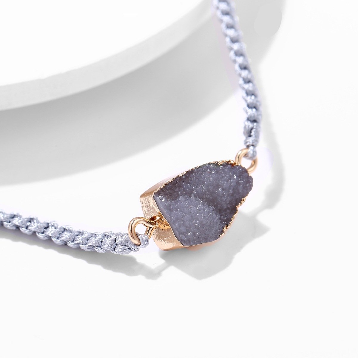 Natural Stone 18K Gold Plated Bracelet