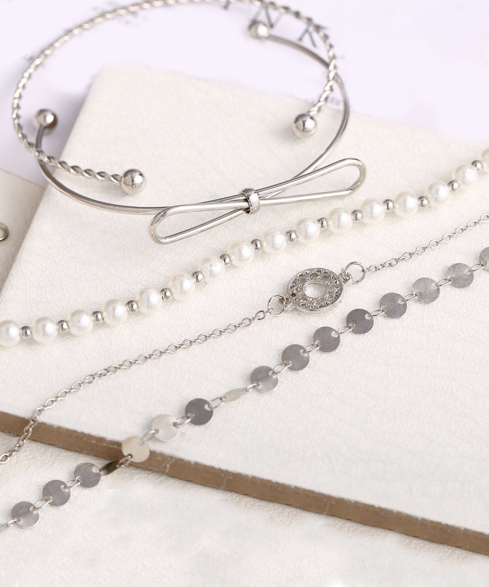 18K White Gold Plated Bracelet in 18K White Gold Plated