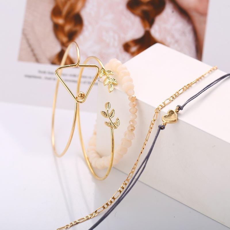 5 Piece Geo Set 18K Gold Plated Bracelet in 18K Gold Plated