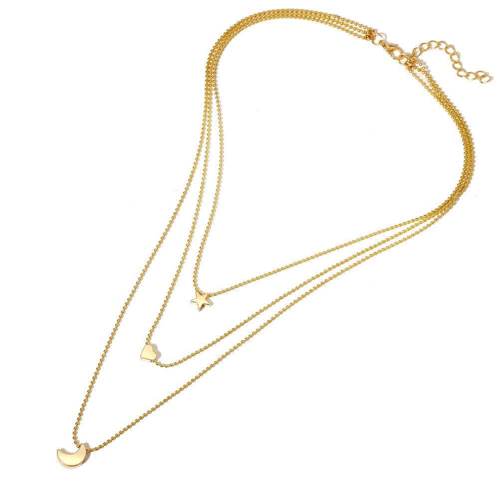 3 Piece Celestial Drop Necklace 18K Gold Plated Necklace in 18K Gold Plated