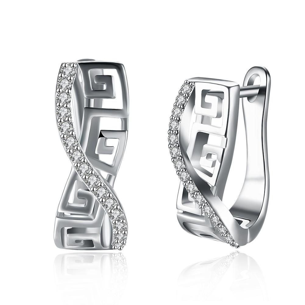Laser Cut Elements Swirl Design Earrings