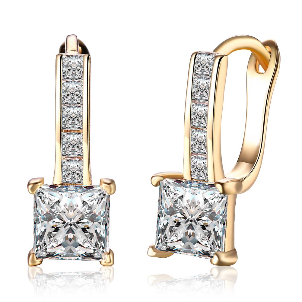 Princess Cut Pav'e Elements in 14K Gold