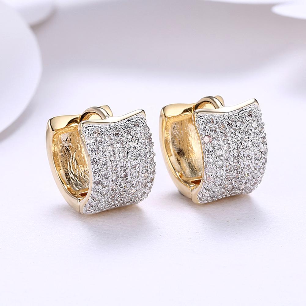 Crystals 15mm Pave Huggie Earring