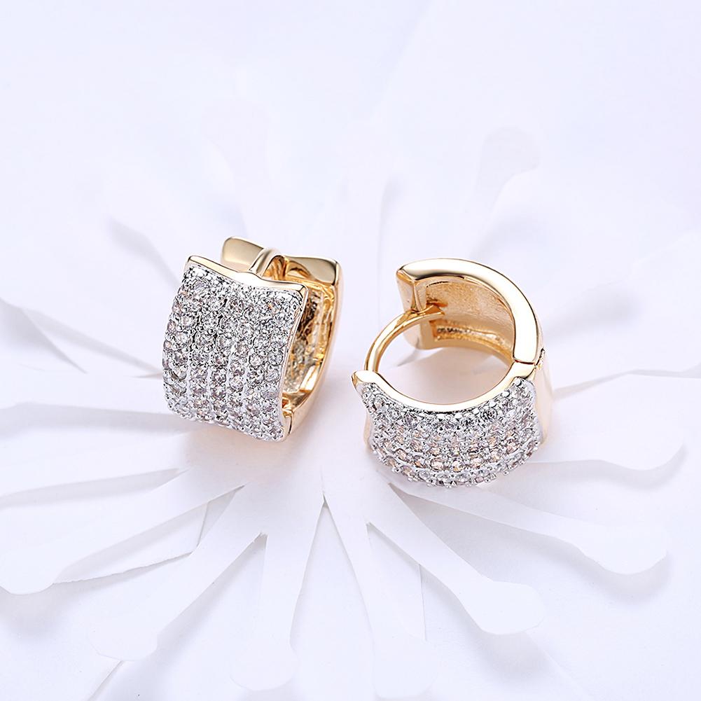 Crystals 15mm Pave Huggie Earring