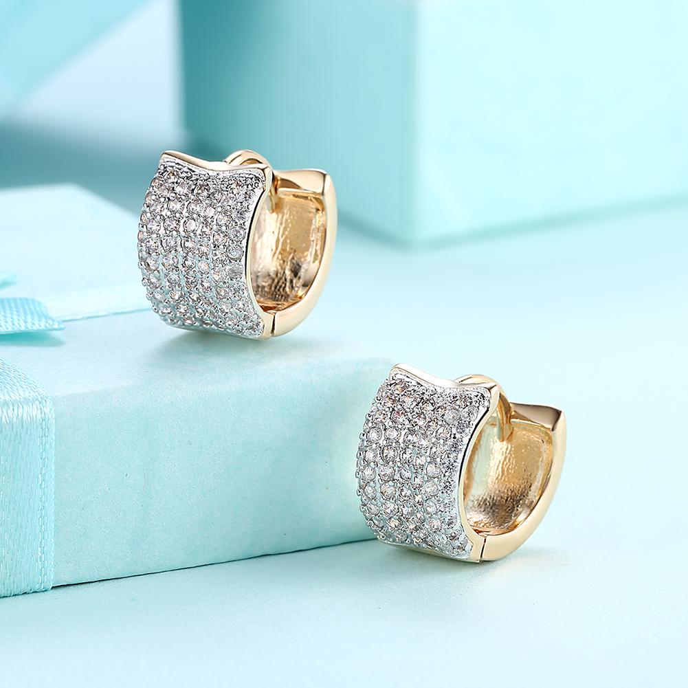 Crystals 15mm Pave Huggie Earring