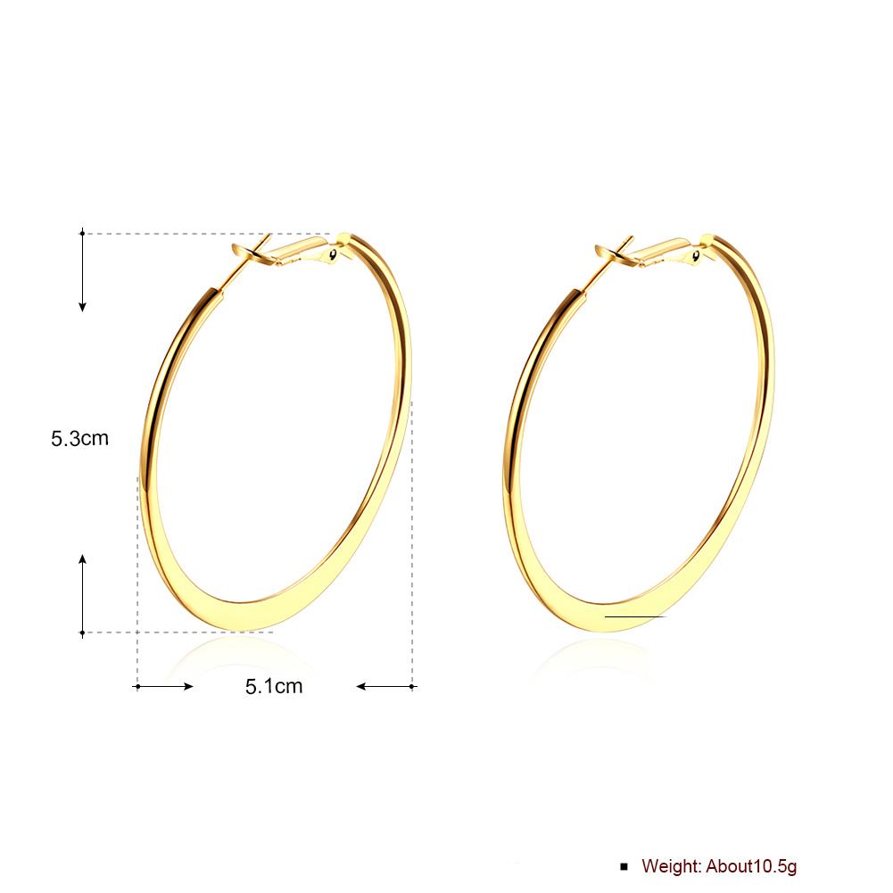 42mm Flat Hoop Earring in 18K Gold Plated, Earring, ALILY , ALILY jewelryjewelry deals, swarovski crystal jewelry, groupon jewelry,, jewelry for mom,