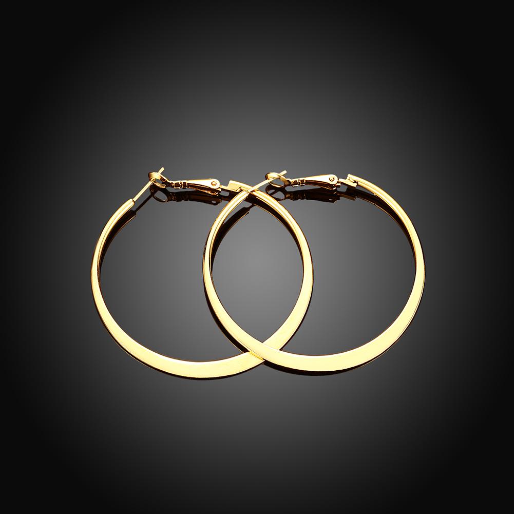 42mm Flat Hoop Earring in 18K Gold Plated, Earring, ALILY , ALILY jewelryjewelry deals, swarovski crystal jewelry, groupon jewelry,, jewelry for mom,