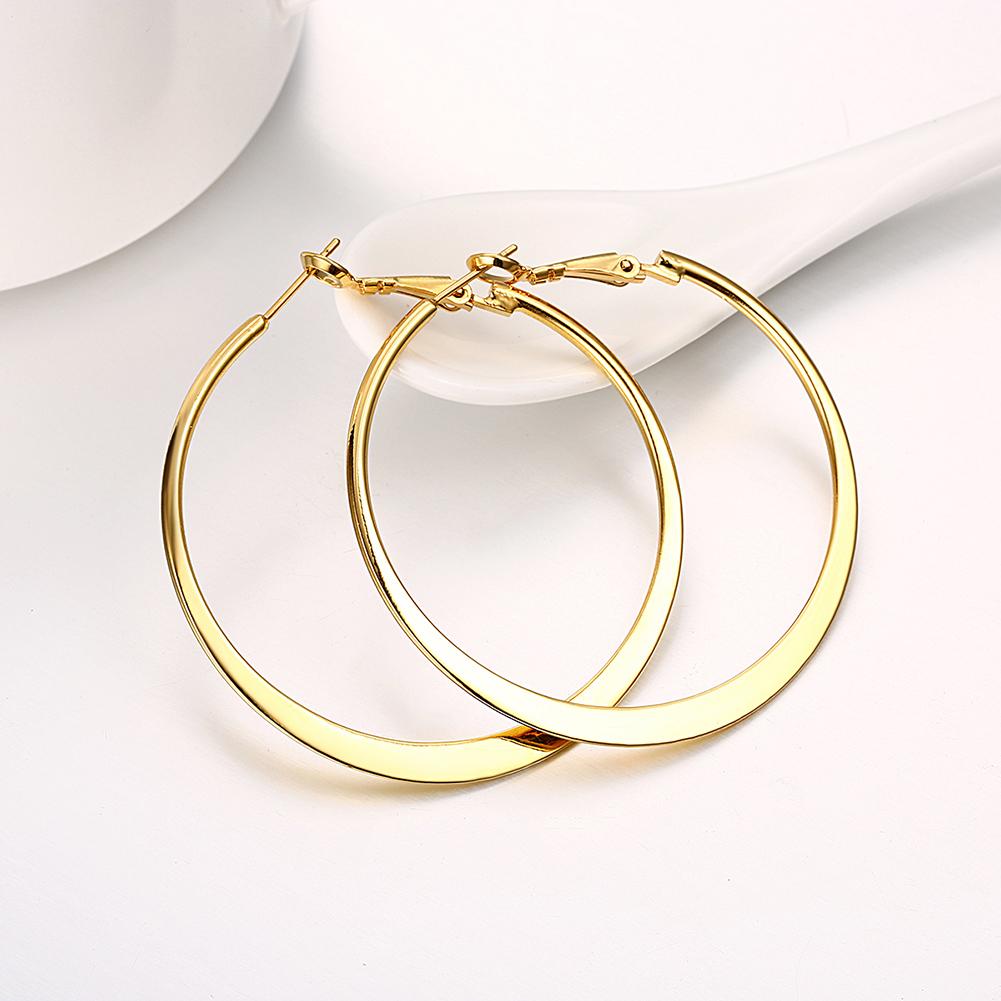 42mm Flat Hoop Earring in 18K Gold Plated, Earring, ALILY , ALILY jewelryjewelry deals, swarovski crystal jewelry, groupon jewelry,, jewelry for mom,