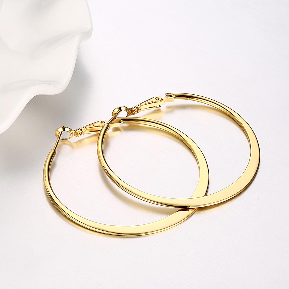 42mm Flat Hoop Earring in 18K Gold Plated, Earring, ALILY , ALILY jewelryjewelry deals, swarovski crystal jewelry, groupon jewelry,, jewelry for mom,