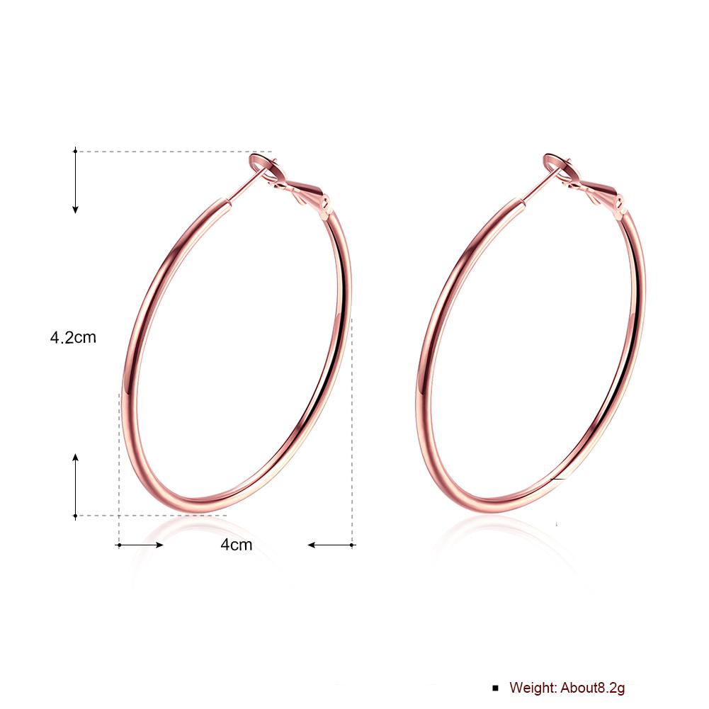 42mm Round Hoop Earring in 18K Rose Gold Plated, Earring, ALILY , ALILY jewelryjewelry deals, swarovski crystal jewelry, groupon jewelry,, jewelry for mom,