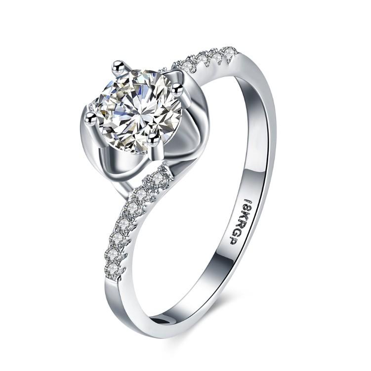 1.00 CTTW Engagement Cut Floral White Crystal Pav'e Ring, Rings, ALILY , ALILY jewelryjewelry deals, swarovski crystal jewelry, groupon jewelry,, jewelry for mom,