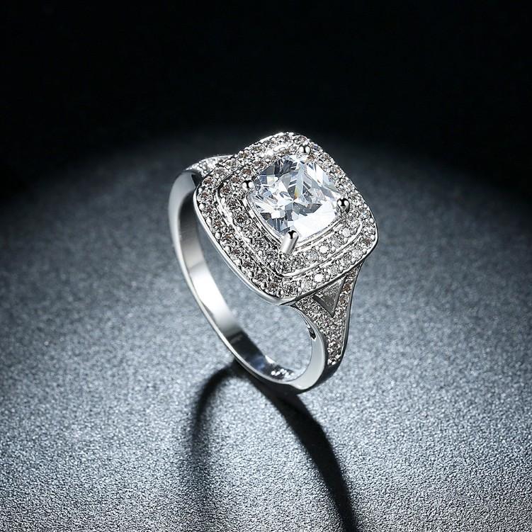 2.50 ct Cushion Double Halo Square Engagement Ring, Rings, ALILY , ALILY jewelryjewelry deals, swarovski crystal jewelry, groupon jewelry,, jewelry for mom,