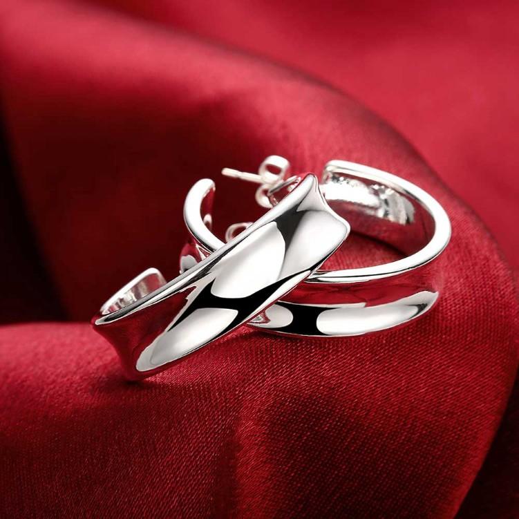 Classic White Gold Plated Hoop Earrings, Earring, ALILY , ALILY jewelryjewelry deals, swarovski crystal jewelry, groupon jewelry,, jewelry for mom,