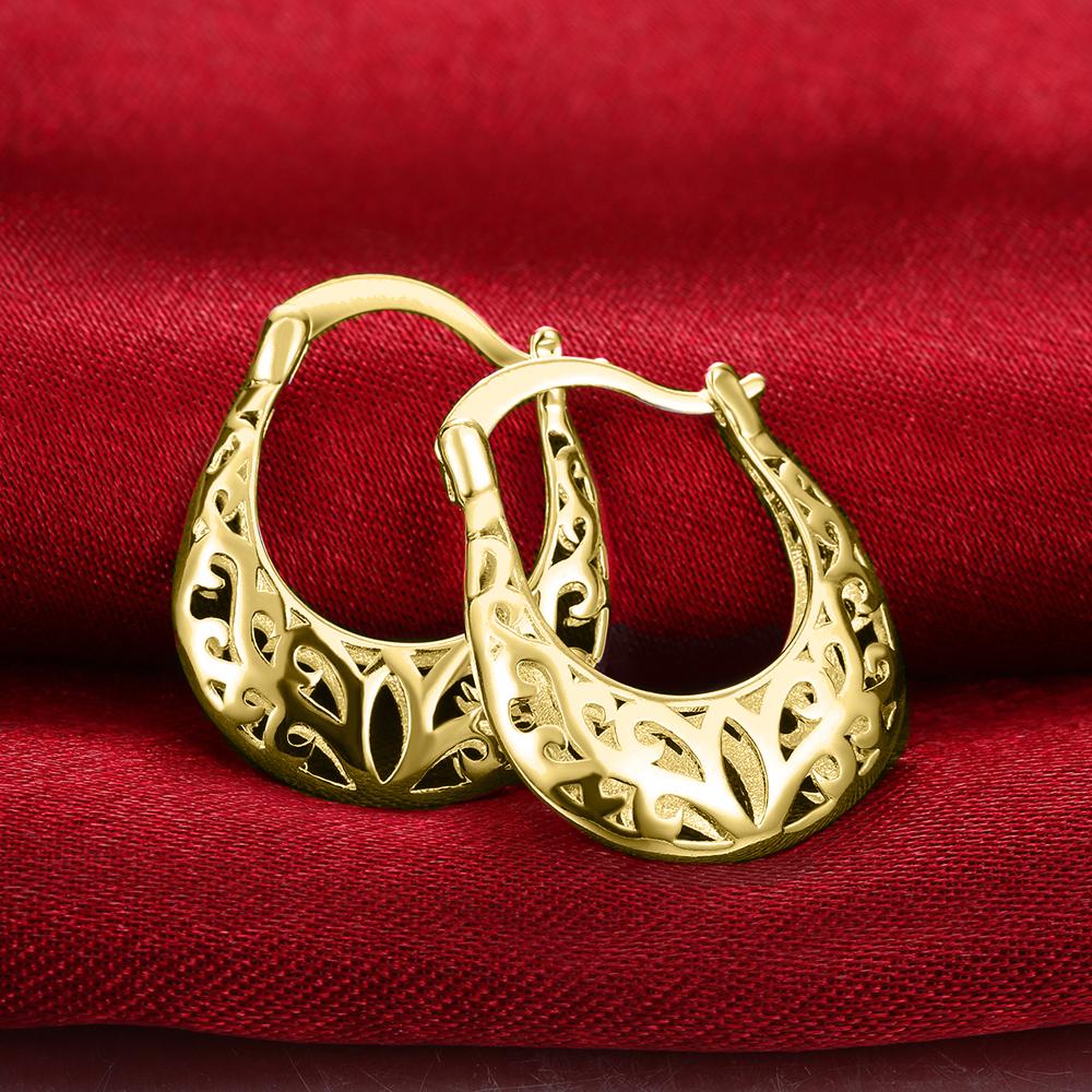 Filigree Leverback French Lock Earringin 18K Gold Plated, Earring, ALILY , ALILY jewelryjewelry deals, swarovski crystal jewelry, groupon jewelry,, jewelry for mom,