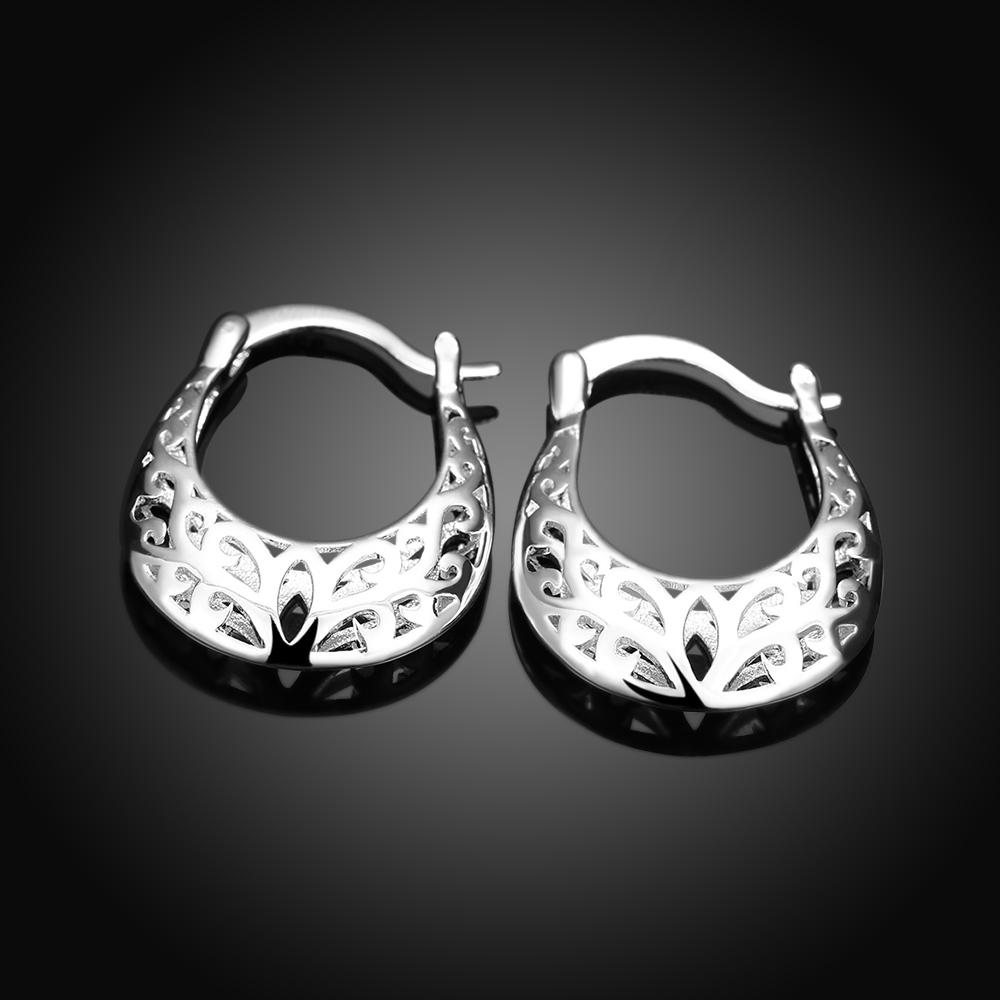 Filigree Leverback French Lock Earringin 18K White Gold Plated, Earring, ALILY , ALILY jewelryjewelry deals, swarovski crystal jewelry, groupon jewelry,, jewelry for mom,