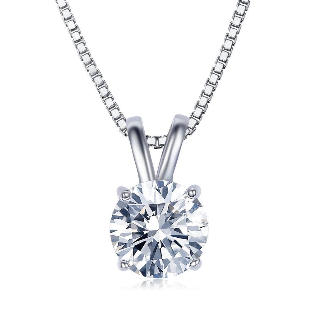 10Ct Tennis Bracelet + Halo Earring+ Necklace With Crystals - 5 Piece Set with Luxe Box - 18K White Gold
