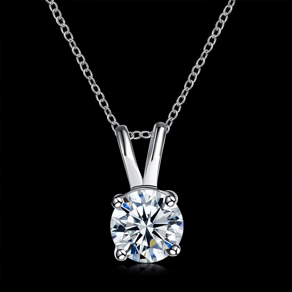 10Ct Tennis Bracelet + Halo Earring+ Necklace With Crystals - 5 Piece Set with Luxe Box - 18K White Gold