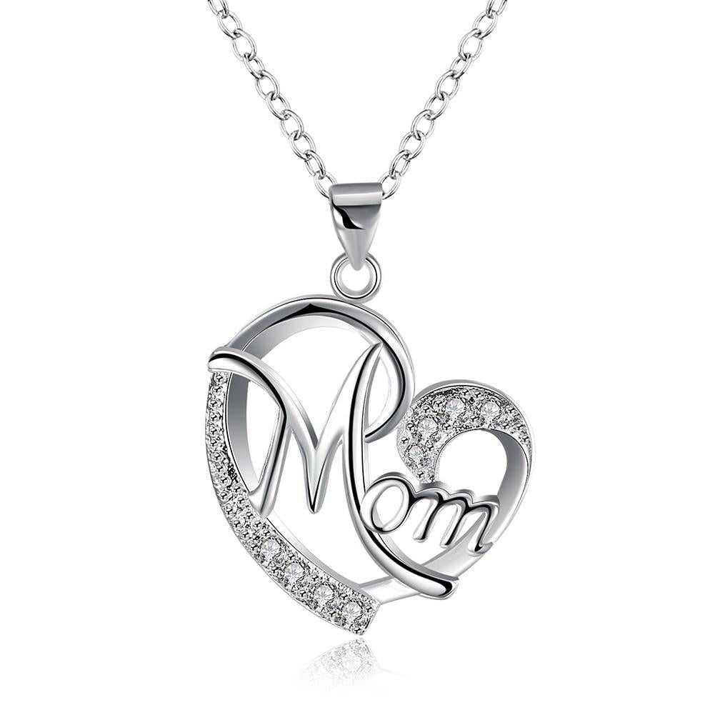 Mother's Day! I Love You To The Moon & Back Elements Necklace in 14K White Gold