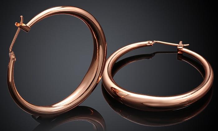 Italian-Made Gold Plated French Lock Hoop Earrings (3-Pack) - ALILY www..com fashion jewelry for women