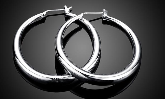 Italian-Made Gold Plated French Lock Hoop Earrings (3-Pack) - ALILY www..com fashion jewelry for women