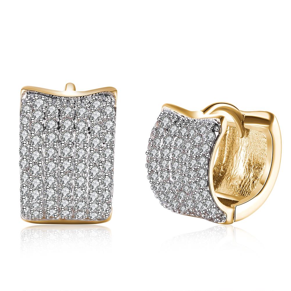 Crystals 15mm Pave Huggie Earring