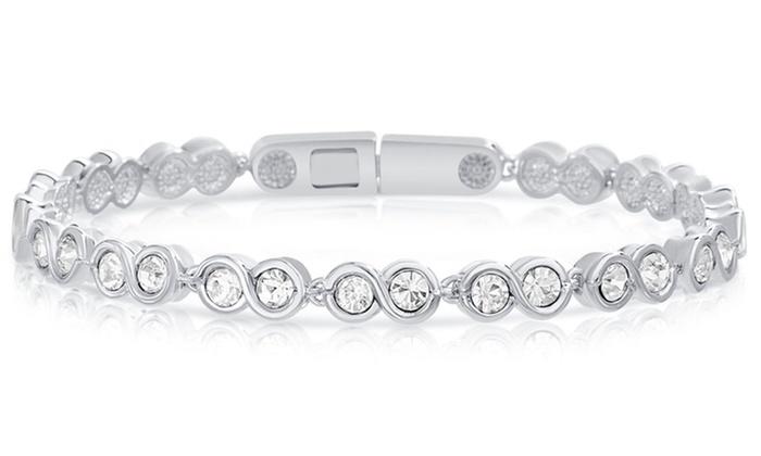 Infinity Tennis Bracelet made with Swarovski Crystals - ALILY  www..com fashion jewelry for women