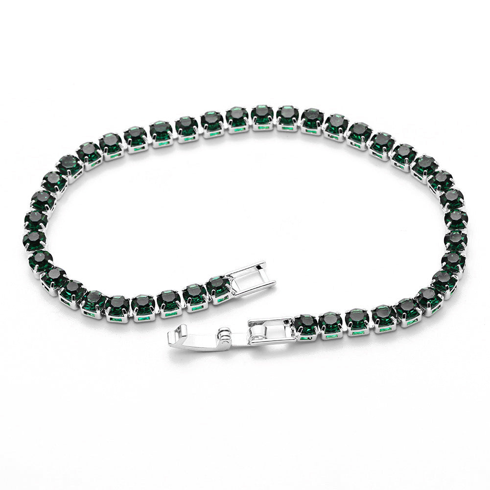8.00 CTTW Certified Gemstone Tennis Bracelet in 18K Gold Plating - 15 Options