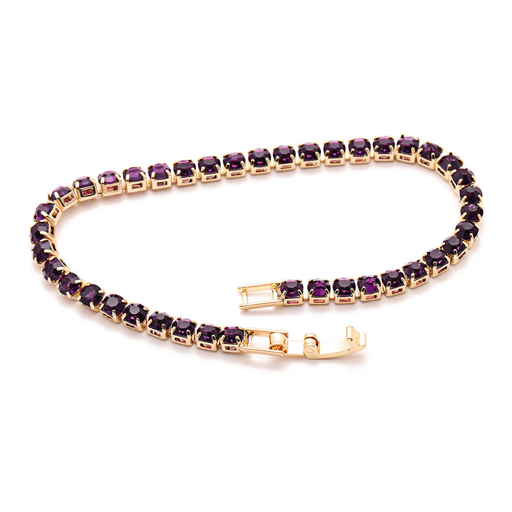 8.00 CTTW Certified Gemstone Tennis Bracelet in 18K Gold Plating - 15 Options