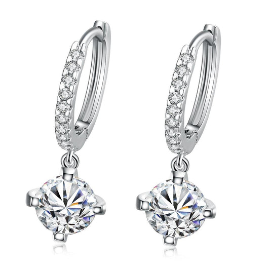 Dangling Pav'e Swarovski Elements Drop Earrings, Earring, ALILY , ALILY   jewelryjewelry deals, swarovski crystal jewelry, groupon jewelry,, jewelry for mom, 