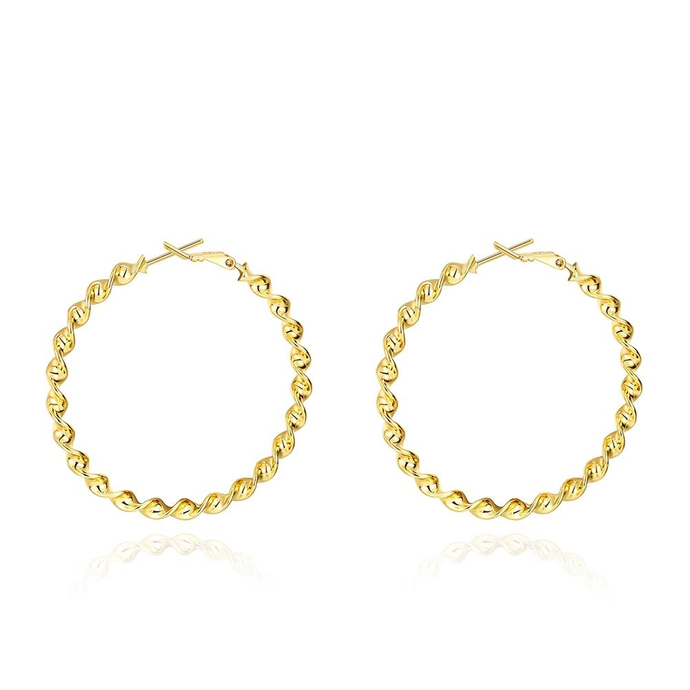 2" Twist Hoop Earrings in 18K Gold Plated, Hoop Earring, ALILY , ALILY   jewelryjewelry deals, swarovski crystal jewelry, groupon jewelry,, jewelry for mom,
