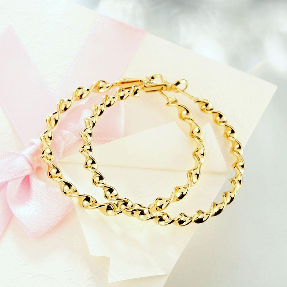2" Twist Hoop Earrings in 18K Gold Plated, Hoop Earring, ALILY , ALILY   jewelryjewelry deals, swarovski crystal jewelry, groupon jewelry,, jewelry for mom,