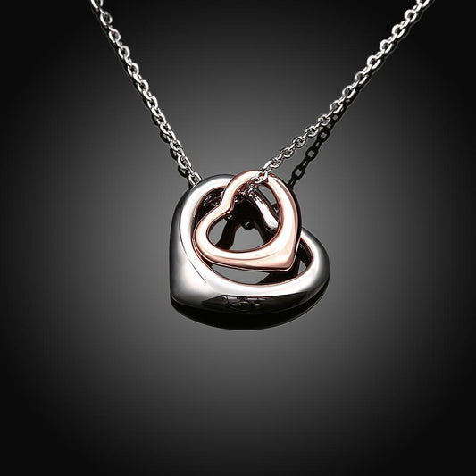 Classic 2 PC Heart Necklace 18", Necklace, ALILY , ALILY   jewelryjewelry deals, swarovski crystal jewelry, groupon jewelry,, jewelry for mom,