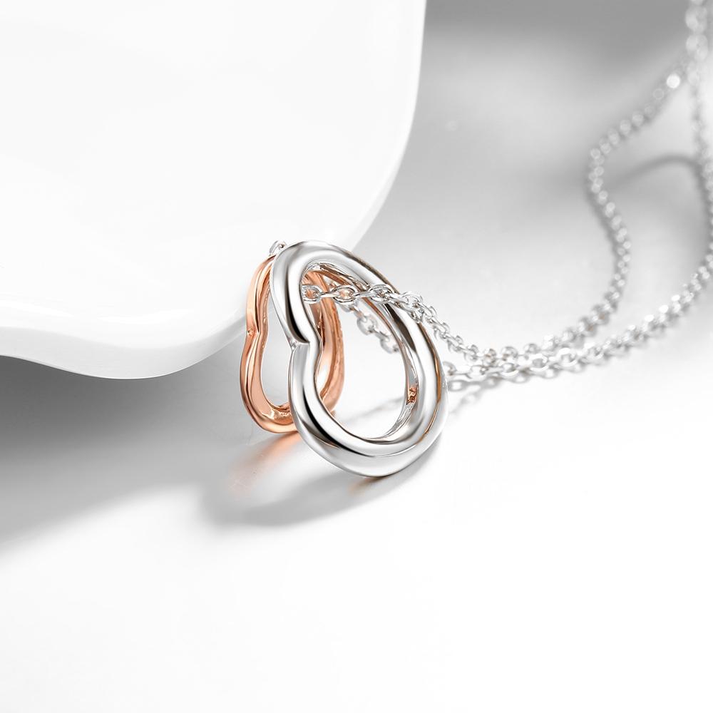 Duo Hearts Shaped in 14K Gold, Necklaces, ALILY , ALILY   jewelryjewelry deals, swarovski crystal jewelry, groupon jewelry,, jewelry for mom,