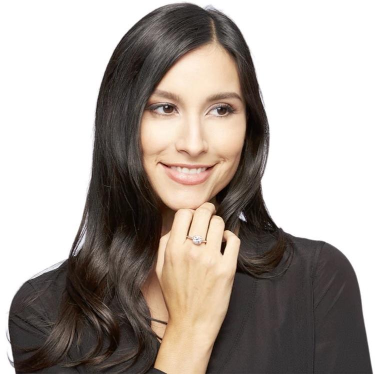 18K White Gold Plated Swarovski Crystal Halo Ring - 3 Colors Available, , ALILY , ALILY   jewelryjewelry deals, swarovski crystal jewelry, groupon jewelry,, jewelry for mom,