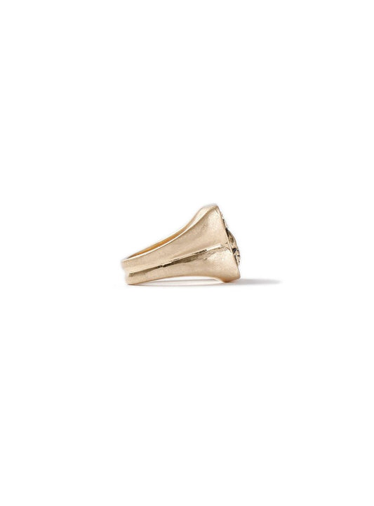 Father's Day Gift 14K Gold Plating Bee Design Signet Statement Ring