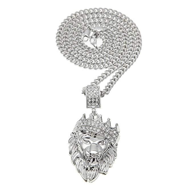 Father's Day! King of the Jungle Iced Out Pendant Necklace in 18K Gold, , ALILY , ALILY   jewelryjewelry deals, swarovski crystal jewelry, groupon jewelry,, jewelry for mom,