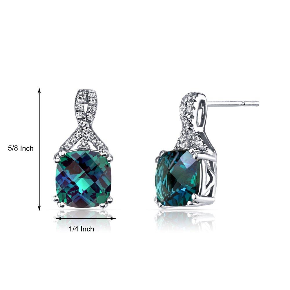 2.00 CT Cushion Cut Amazonite Blue Stud Earring in 18K White Gold Plated, Earring, ALILY , ALILY   jewelryjewelry deals, swarovski crystal jewelry, groupon jewelry,, jewelry for mom,