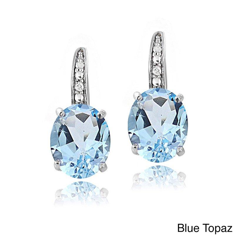 5.55 CTTW Oval Cut Gemstone Pav'e Lever back Earrings in 18K Gold, , ALILY , ALILY   jewelryjewelry deals, swarovski crystal jewelry, groupon jewelry,, jewelry for mom,