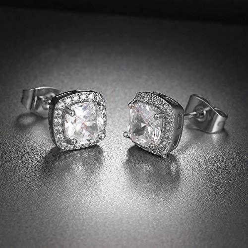 3.50 CTTW Cushion Cut Cubic Zirconia Sterling Silver Studs, Earring, ALILY , ALILY   jewelryjewelry deals, swarovski crystal jewelry, groupon jewelry,, jewelry for mom,