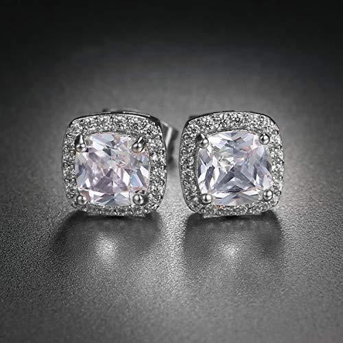 3.50 CTTW Cushion Cut Cubic Zirconia Sterling Silver Studs, Earring, ALILY , ALILY   jewelryjewelry deals, swarovski crystal jewelry, groupon jewelry,, jewelry for mom,