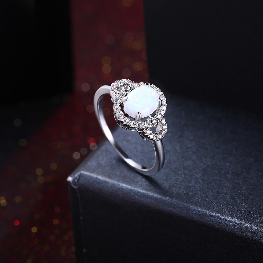 4.50 CTTW Oceanic Opal Pav'e Circular Classic Ring in 18K White Gold, , ALILY , ALILY   jewelryjewelry deals, swarovski crystal jewelry, groupon jewelry,, jewelry for mom,