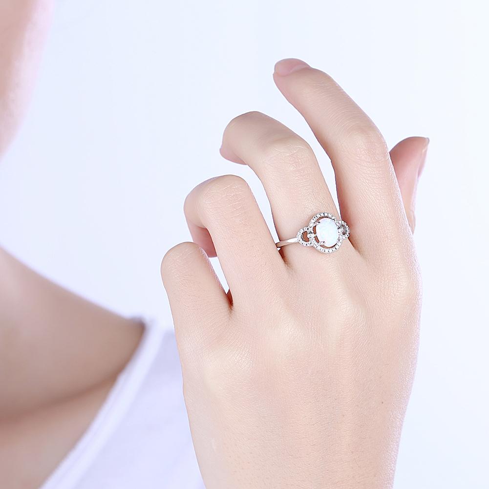 4.50 CTTW Oceanic Opal Pav'e Circular Classic Ring in 18K White Gold, , ALILY , ALILY   jewelryjewelry deals, swarovski crystal jewelry, groupon jewelry,, jewelry for mom,