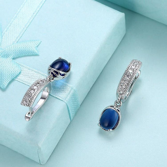 Simulated Micro-Pav'e Leverback Earrings Set in 18K White Gold - ALILY  www..com fashion jewelry for women