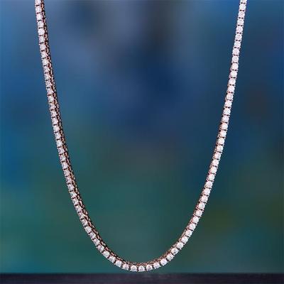 3mm Tennis Necklace with Swarovski Crystals in 18K Rose Gold Plated, Necklace, ALILY , ALILY   jewelryjewelry deals, swarovski crystal jewelry, groupon jewelry,, jewelry for mom,